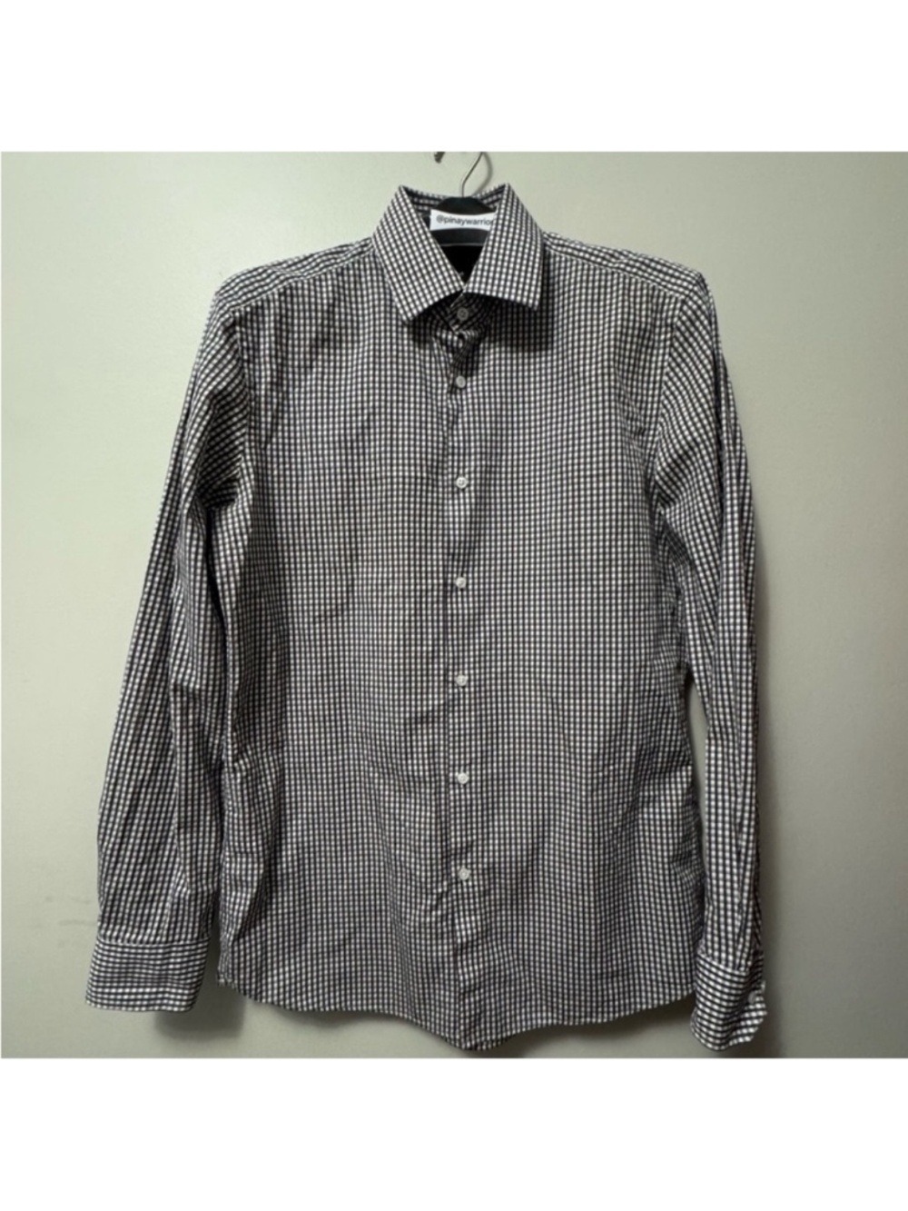 Boss Black and White Check Dress Shirt
